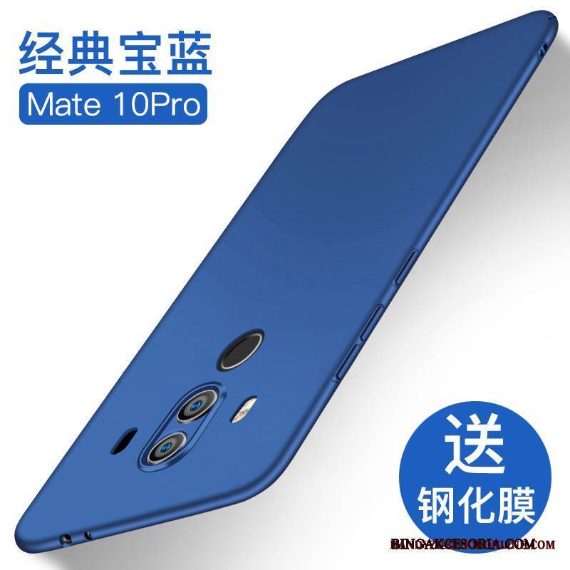 Huawei Mate 10 Pro Futerał Silikonowe Nubuku Etui All Inclusive Niebieski Cienkie Anti-fall