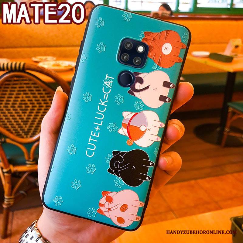 Huawei Mate 20 Futerał All Inclusive Anti-fall Kotek Zielony Etui Czerwony Proste