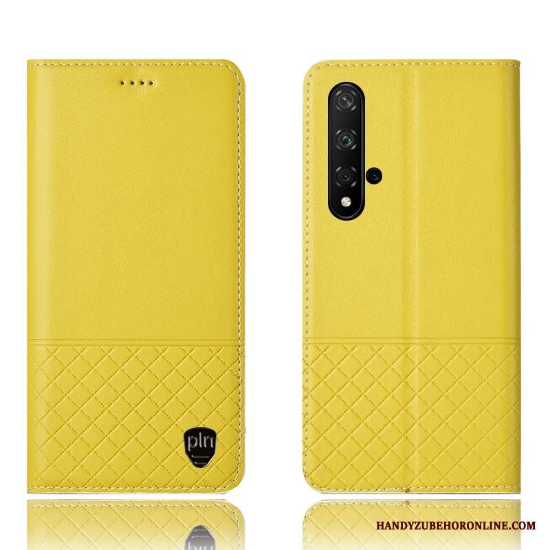 Huawei Nova 5t All Inclusive Żółty Ochraniacz Anti-fall Etui Pokrowce Skórzany Futerał