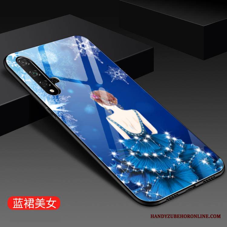 Huawei Nova 5t Futerał Świeży All Inclusive Etui Na Telefon Niebieski Szkło Tendencja Anti-fall