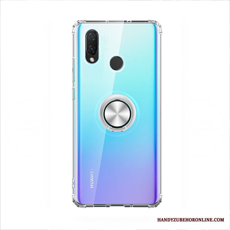 Huawei P Smart+ 2019 Futerał Niebieski All Inclusive Ring Tendencja Silikonowe Przezroczysty Etui Na Telefon