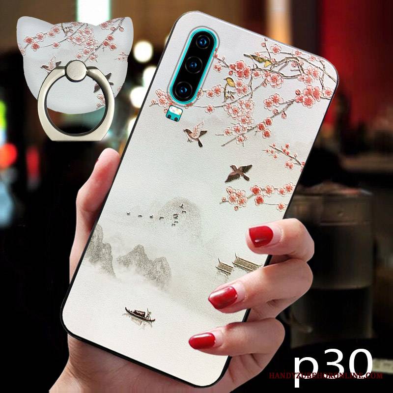 Huawei P30 All Inclusive Biały Osobowość Modna Marka Miękki Futerał Etui Na Telefon