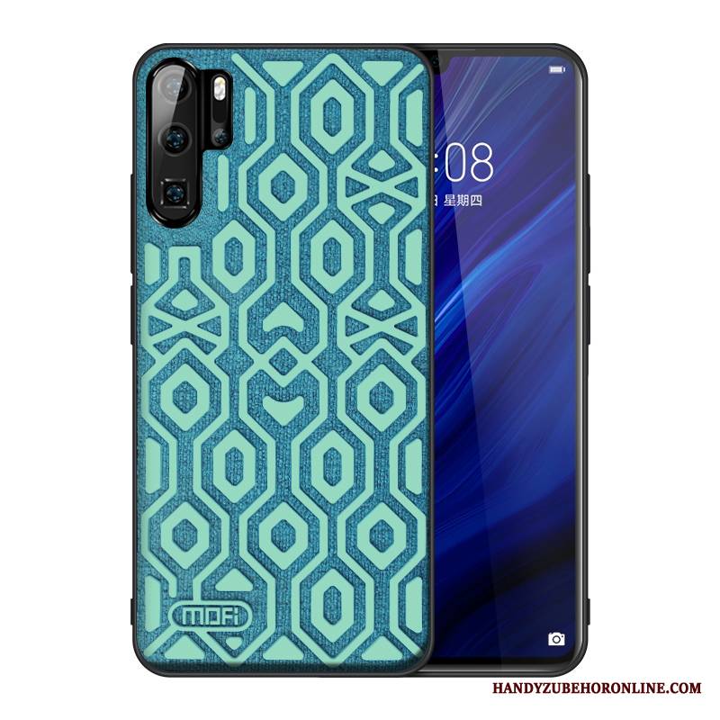 Huawei P30 Pro Futerał Miękki Ochraniacz Nubuku Niebieski Wysoki Koniec All Inclusive Anti-fall