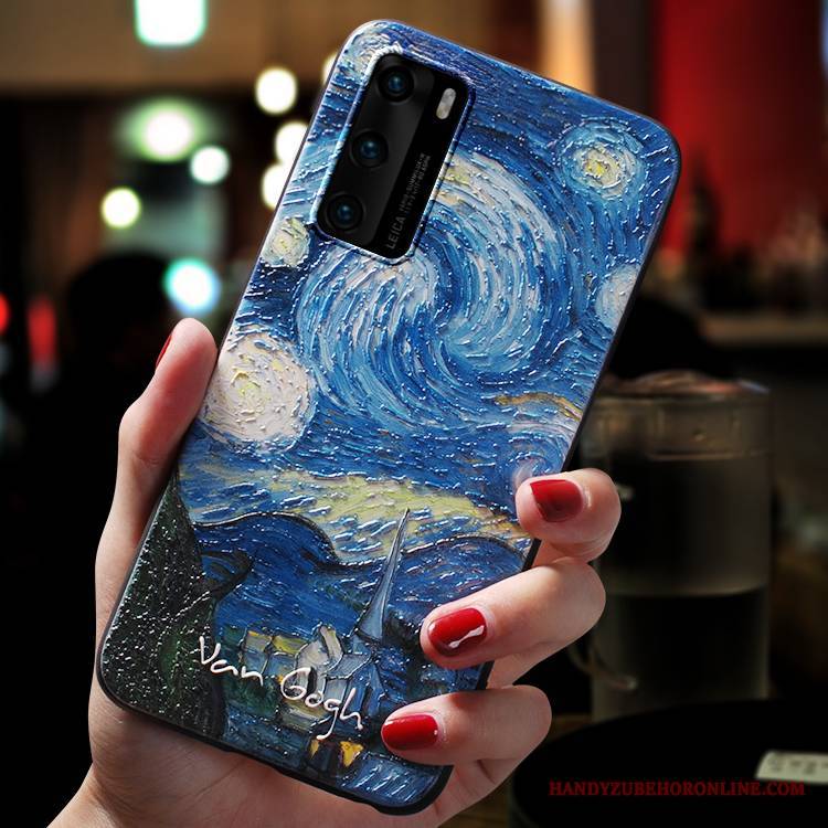 Huawei P40 Futerał Etui Na Telefon Ochraniacz All Inclusive Sztuka Niebieski Lekki I Cienki