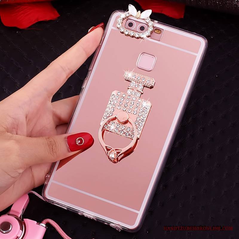 Huawei P9 Plus Futerał All Inclusive Etui Silikonowe Etui Na Telefon Wiszące Ozdoby Rhinestone Ring