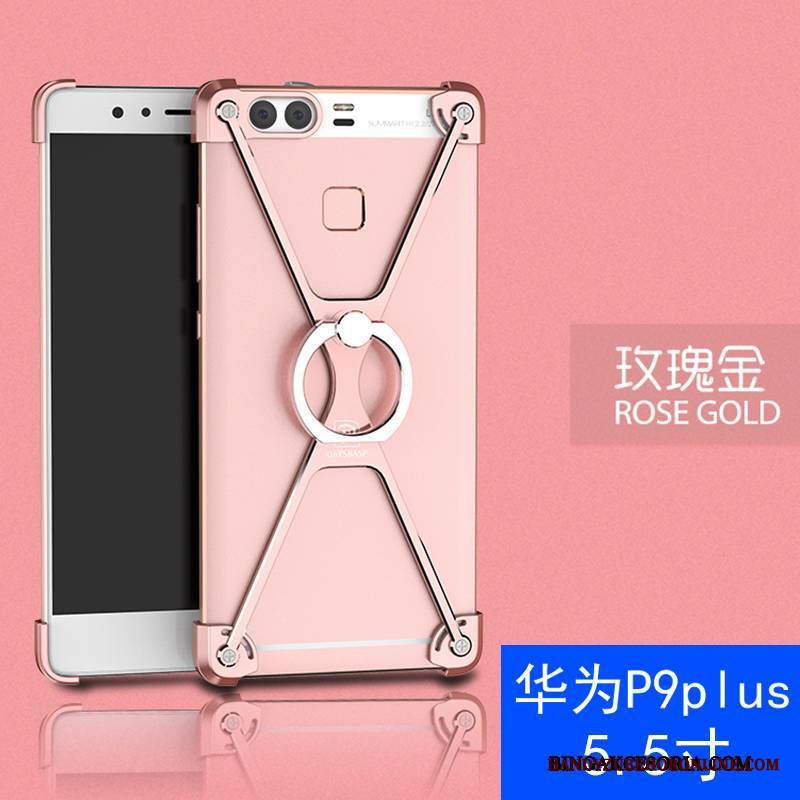 Huawei P9 Plus Granica Metal Kreatywne Anti-fall Futerał Ring Trudno