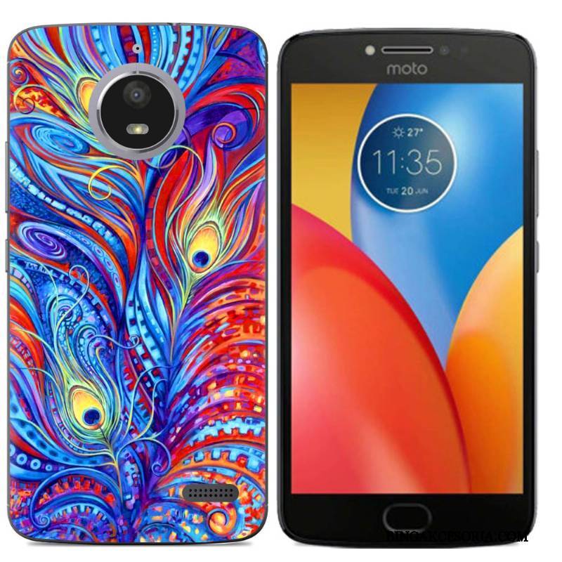 Moto E4 Futerał Kolor All Inclusive Purpurowy Kreskówka Silikonowe Etui Miękki