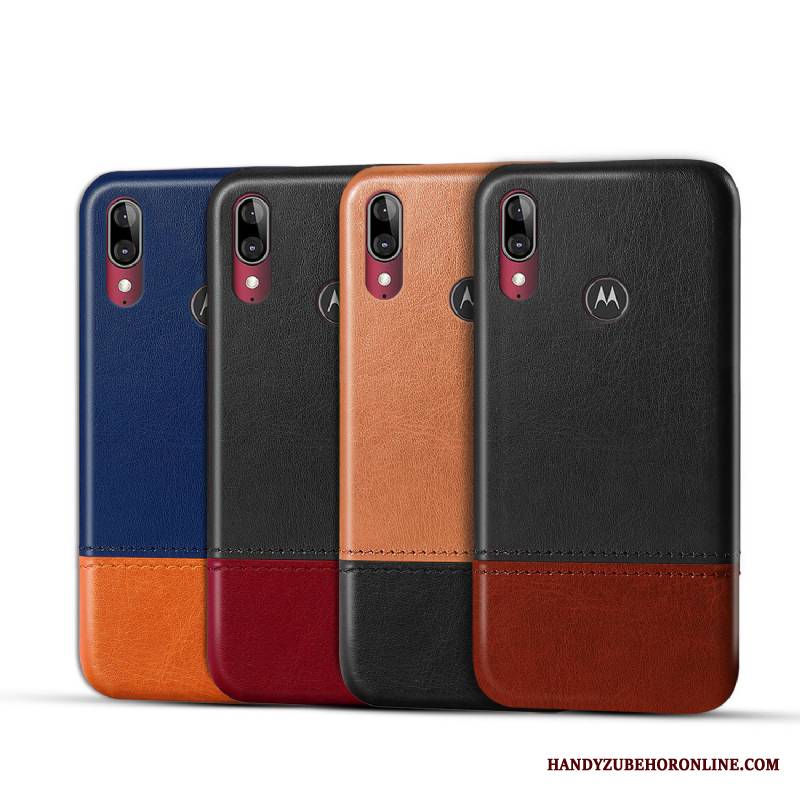 Moto E6 Plus Etui Na Telefon Ochraniacz Skórzany Futerał Czarny