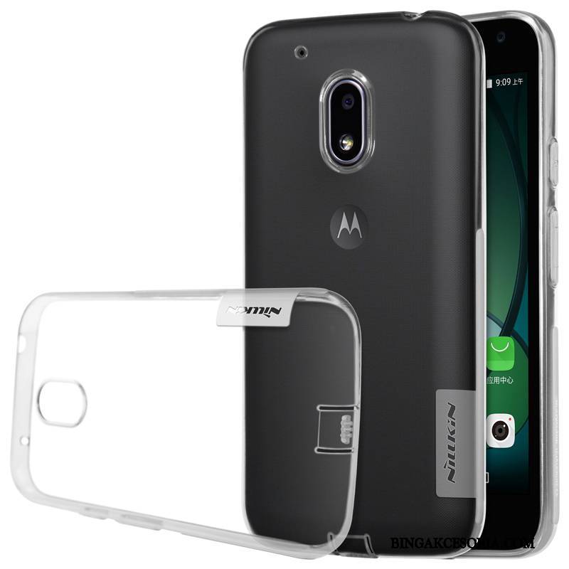 Moto G4 Play Złoto Miękki Futerał Przezroczysty Etui Anti-fall Ochraniacz