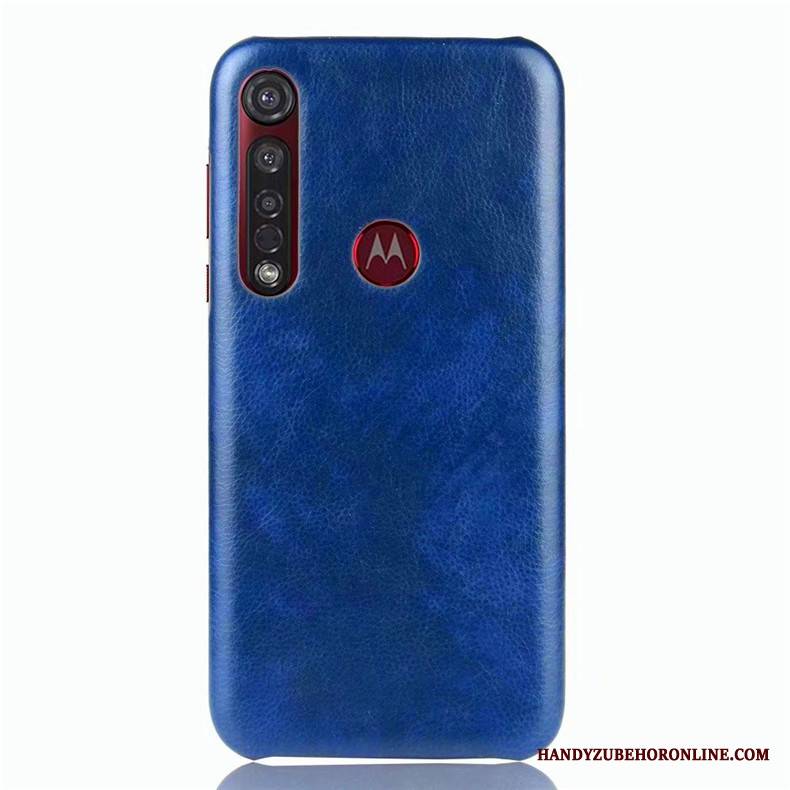 Moto G8 Plus Futerał Ochraniacz Anti-fall Etui Na Telefon Niebieski Proste