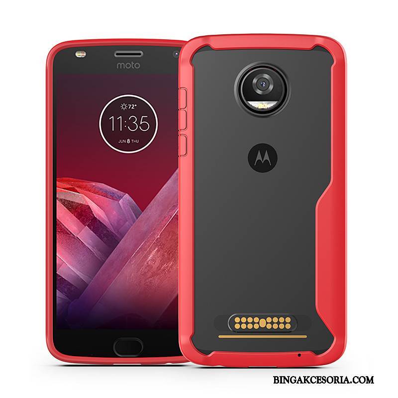 Moto Z2 Play Futerał Miękki All Inclusive Balon Przezroczysty Czerwony Ochraniacz Biznes