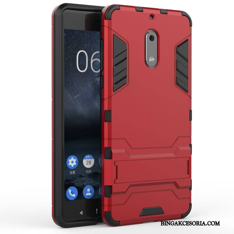 Nokia 6 Futerał Wspornik Anti-fall Ochraniacz Nubuku All Inclusive Etui