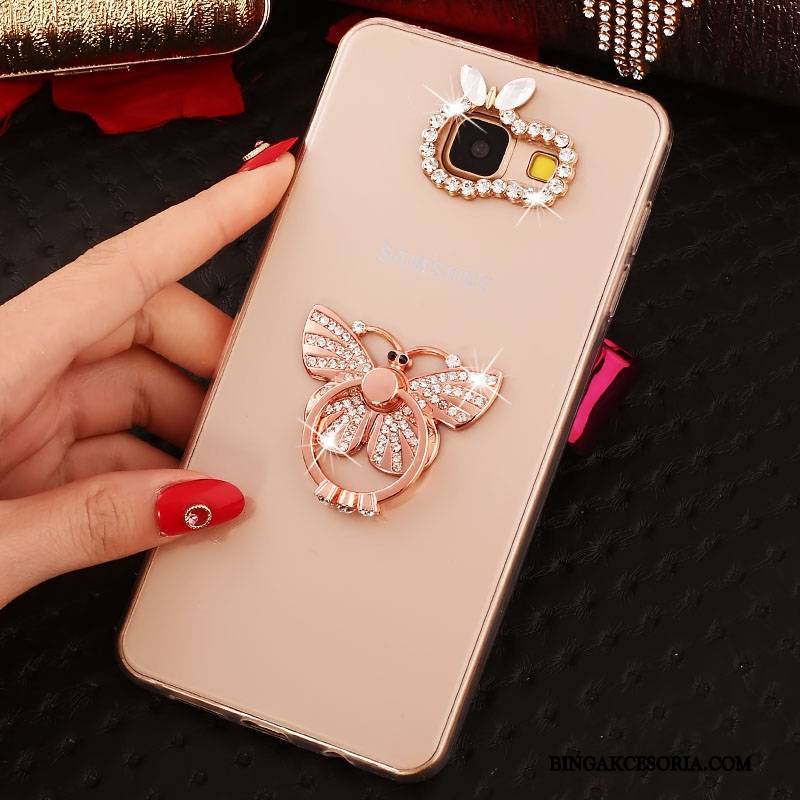 Samsung Galaxy A3 2016 Gwiazda Ring Rhinestone Etui Miękki Silikonowe Futerał