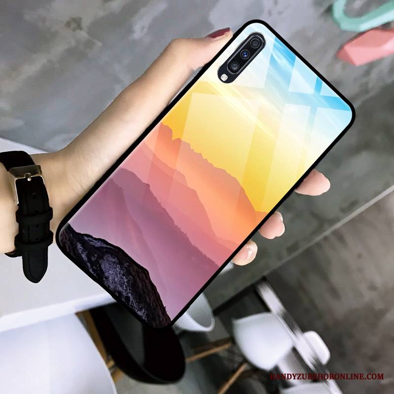 Samsung Galaxy A30s Futerał Kolor Gwiaździsty Gradient Tendencja Proste Etui Gwiazda