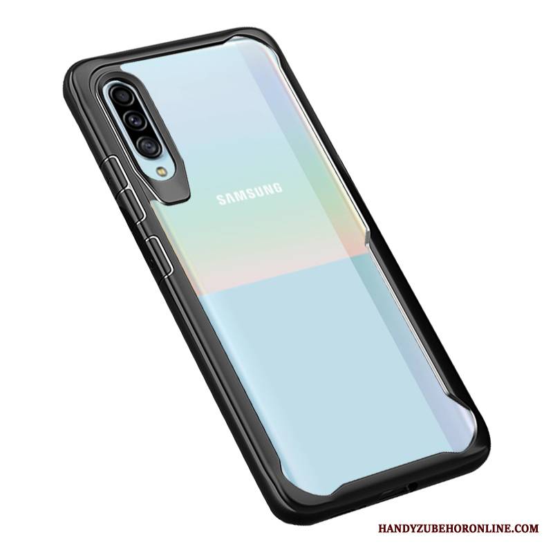 Samsung Galaxy A50s Futerał All Inclusive Przezroczysty Miękki Gwiazda Etui Ochraniacz Czarny