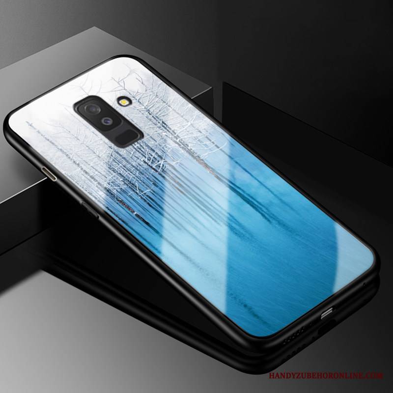 Samsung Galaxy A6+ Futerał Etui Biały Duży Czarny Telefon Komórkowy Anti-fall Europa