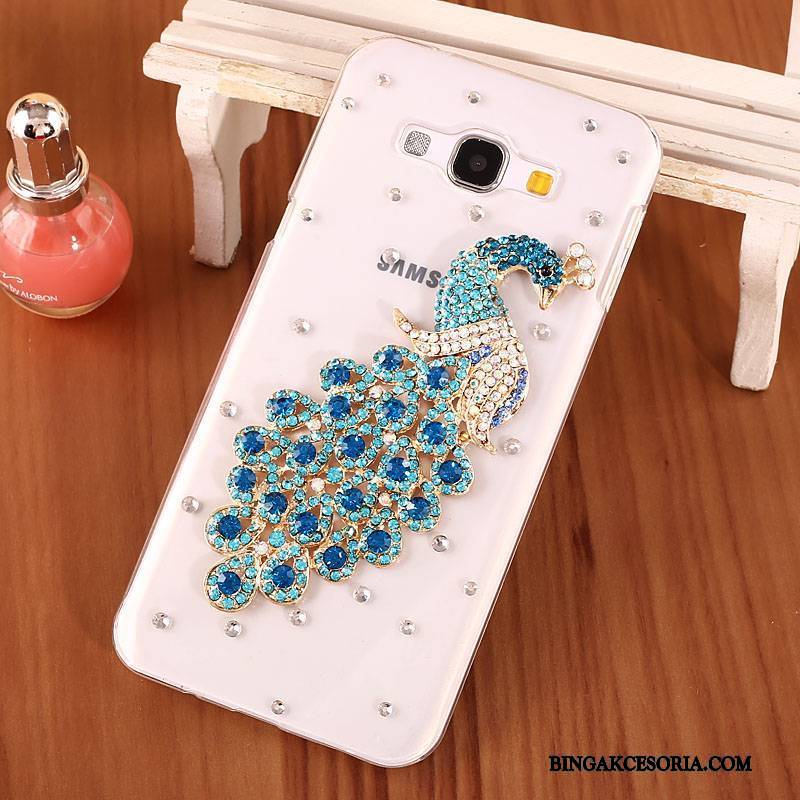 Samsung Galaxy A8 Etui Na Telefon Futerał Przezroczysty Trudno Zielony Ochraniacz Rhinestone