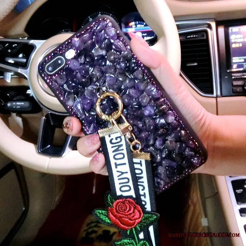 Samsung Galaxy A9 Futerał Eleganckie Z Frędzlami Gwiazda Purpurowy Modna Marka Rhinestone Etui