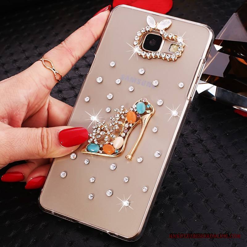 Samsung Galaxy A9 Futerał Gwiazda Trudno Złoto Ochraniacz Rhinestone Etui Na Telefon