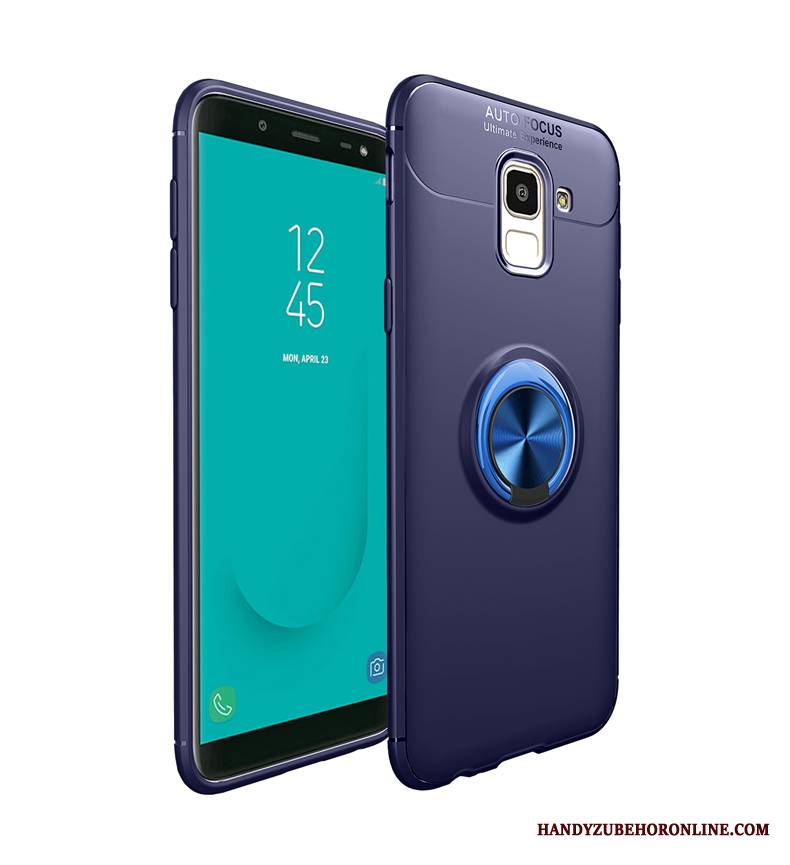 Samsung Galaxy J6 Futerał Niebieski Szkło Hartowane Etui Na Telefon Filmy Anti-fall All Inclusive Wspornik