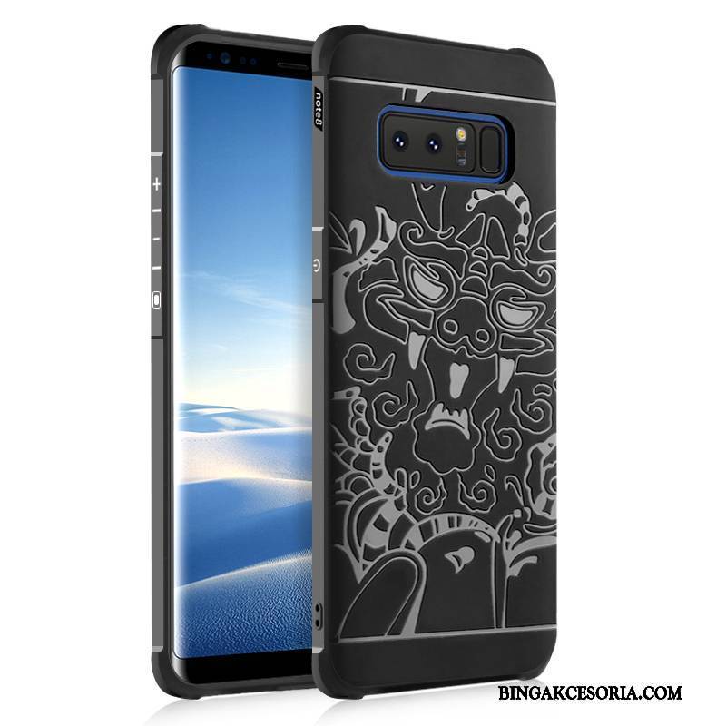 Samsung Galaxy Note 8 Etui Futerał Czarny Anti-fall Etui Na Telefon Gwiazda All Inclusive