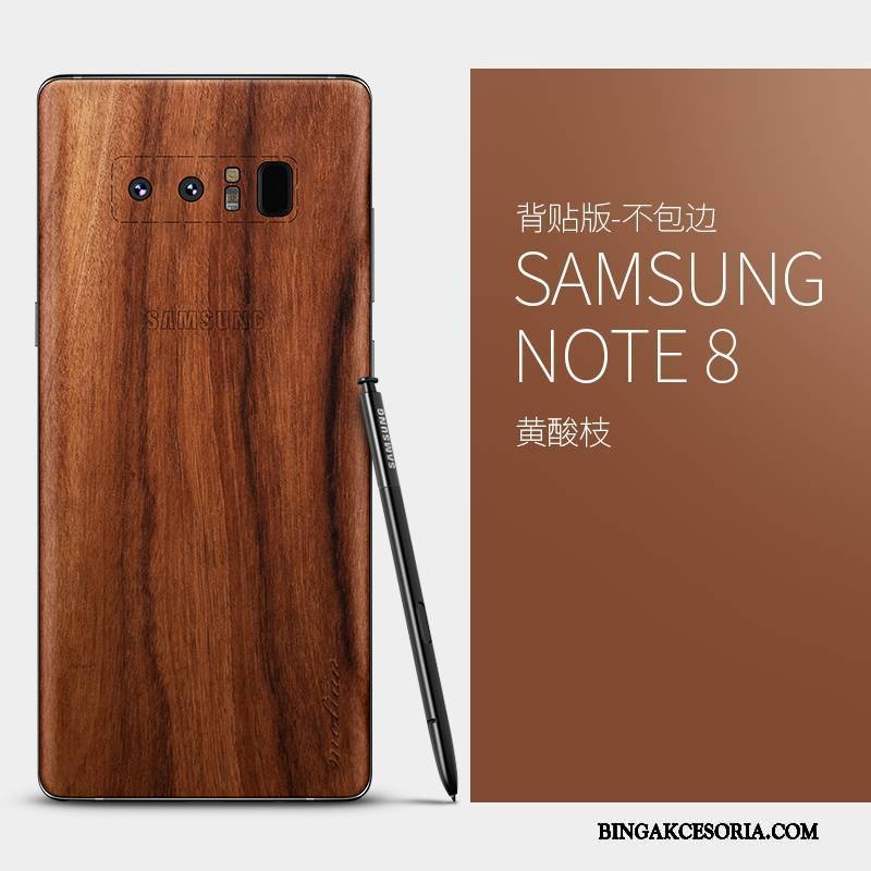 Samsung Galaxy Note 8 Etui Na Telefon Z Litego Drewna Cienkie Gwiazda Torby Futerał Ochraniacz