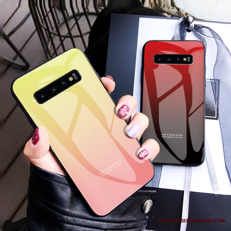 Samsung Galaxy S10 Futerał Tendencja Szkło Hartowane All Inclusive Osobowość Etui Moda Kreatywne