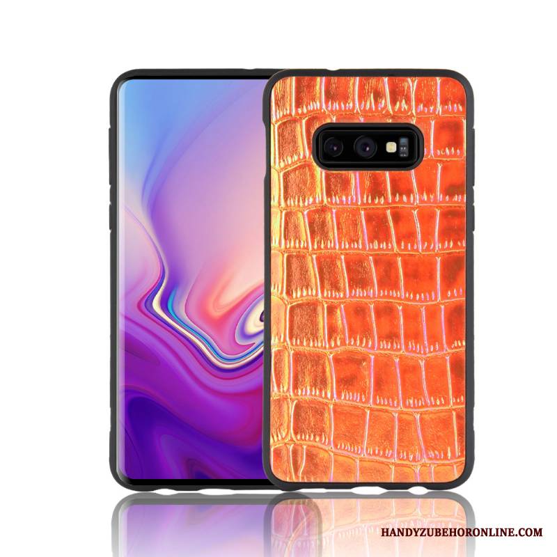 Samsung Galaxy S10e Futerał Kolor All Inclusive Ochraniacz Miękki Pomarańczowy Gwiazda Żółty