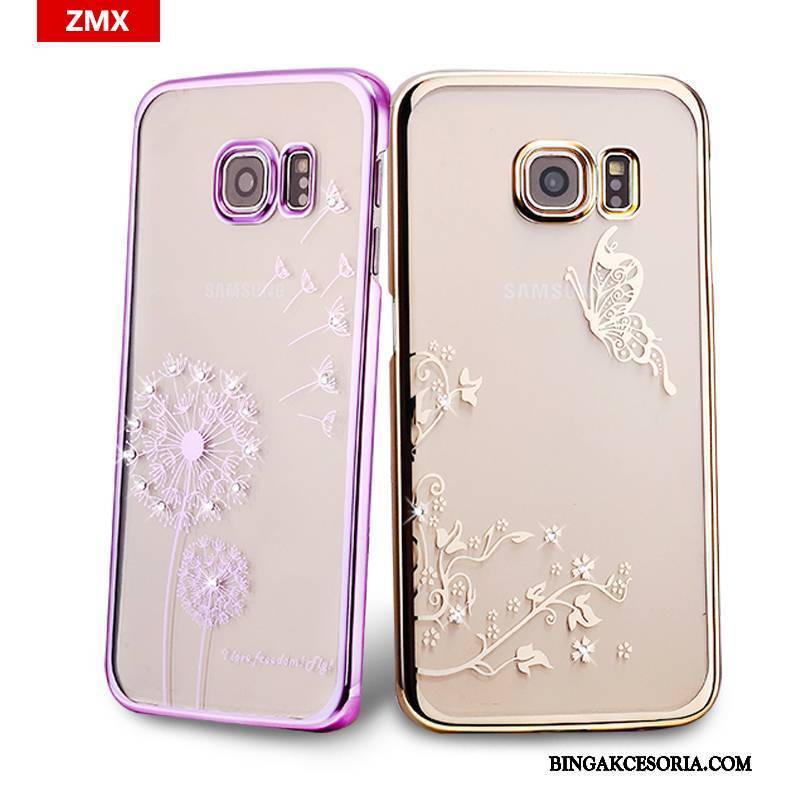 Samsung Galaxy S7 Futerał Etui Na Telefon Purpurowy Rhinestone Ochraniacz Cienkie Anti-fall Gwiazda