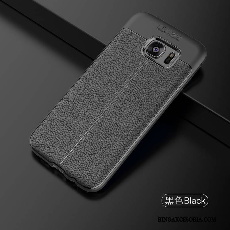 Samsung Galaxy S7 Futerał Skóra Etui Biznes Anti-fall All Inclusive Silikonowe Czarny