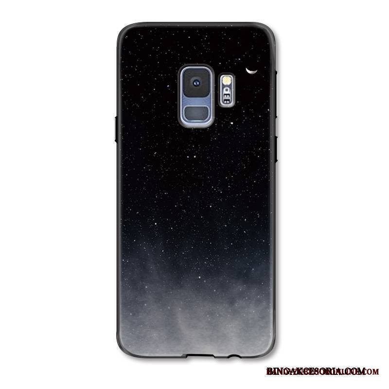 Samsung Galaxy S9 Futerał Czarny Proste Gwiazda Anti-fall Etui Na Telefon Biznes Relief