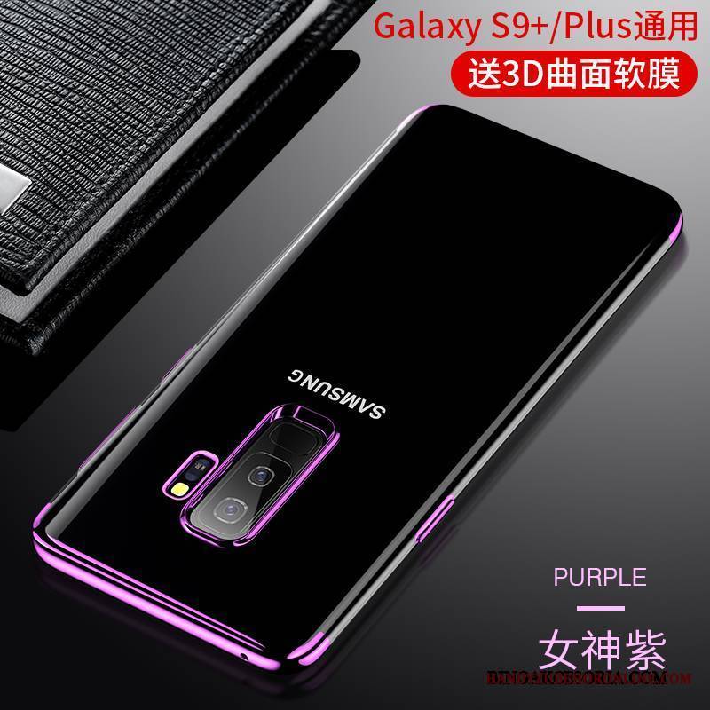 Samsung Galaxy S9+ Futerał Etui Cienkie Gwiazda Purpurowy Anti-fall All Inclusive Przezroczysty