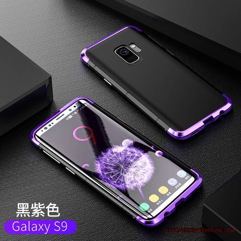 Samsung Galaxy S9 Futerał Metal Etui Na Telefon Modna Marka Gwiazda Osobowość Anti-fall Purpurowy