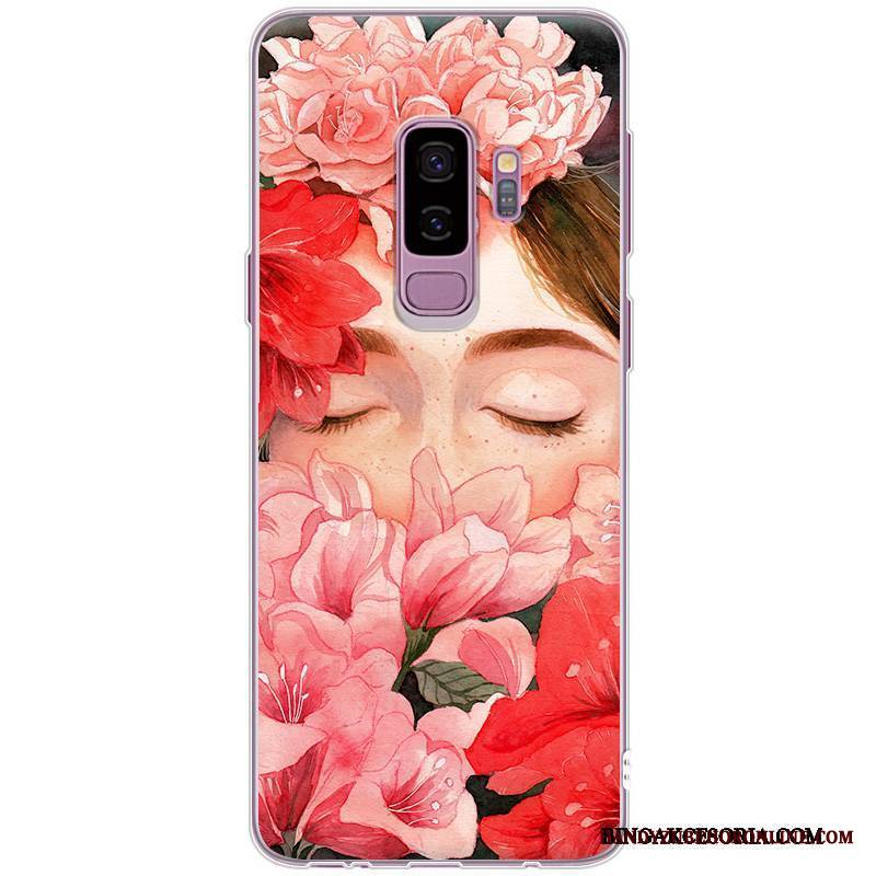 Samsung Galaxy S9+ Futerał Tendencja Miękki Eleganckie Ochraniacz Czerwony Proste Silikonowe