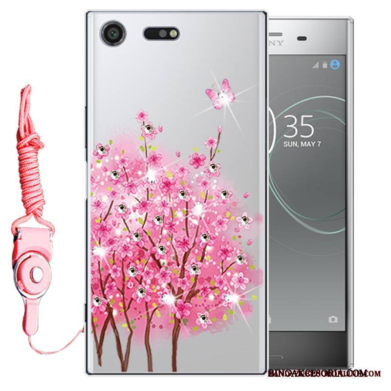 Sony Xperia Xz Premium Etui Na Telefon Silikonowe Miękki All Inclusive Rhinestone Futerał Ochraniacz