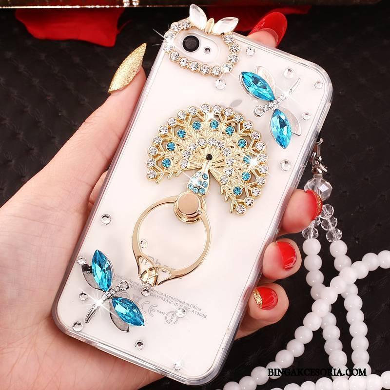 iPhone 4/4s Futerał Etui Anti-fall All Inclusive Etui Na Telefon Niebieski Ochraniacz Rhinestone