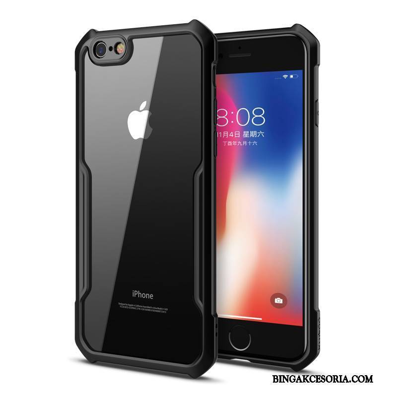 iPhone 6/6s Futerał Etui All Inclusive Czarny Przezroczysty Tendencja Anti-fall Miękki