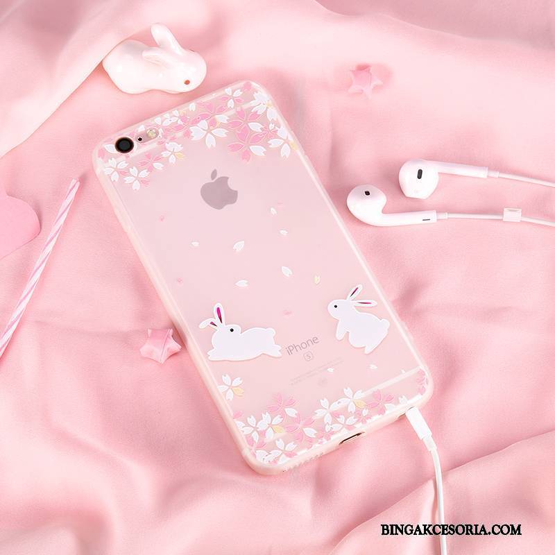 iPhone 6/6s Futerał Różowe Silikonowe Nowy Etui Bunny Sakura Kreskówka