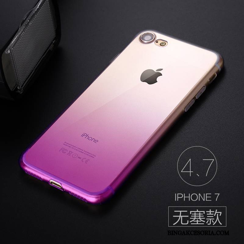 iPhone 7 Futerał Anti-fall Purpurowy Gradient Ochraniacz Miękki Silikonowe