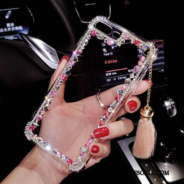 iPhone 8 Futerał Luksusowy Silikonowe Przezroczysty Anti-fall Rhinestone Etui Na Telefon All Inclusive