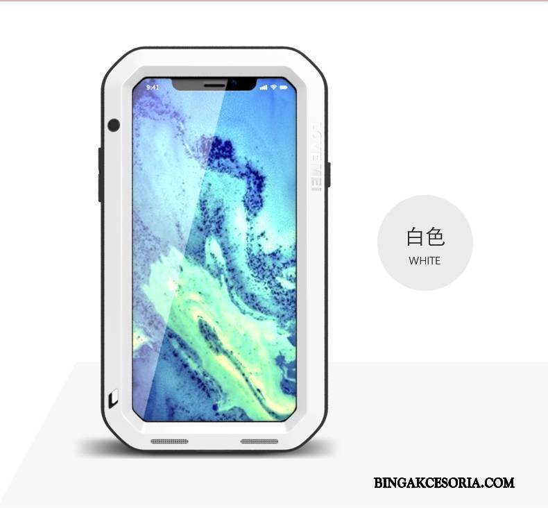 iPhone X Futerał Etui Metal Anti-fall Silikonowe Ochraniacz Trzy Mechanizmy Obronne Etui Na Telefon