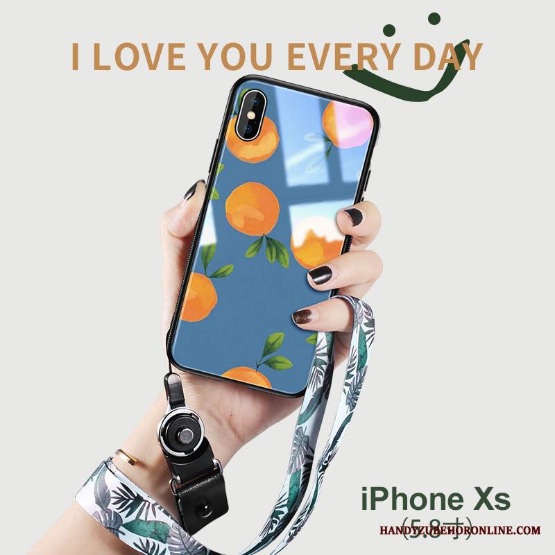 iPhone Xs Futerał Modna Marka Wiszące Ozdoby Sztuka Świeży Anti-fall Vintage All Inclusive